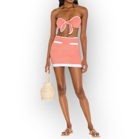Lovers + Friends Kalitta Top and Mini Skirt Outfit Terrycloth Set Women’s Medium - Picture 1 of 8